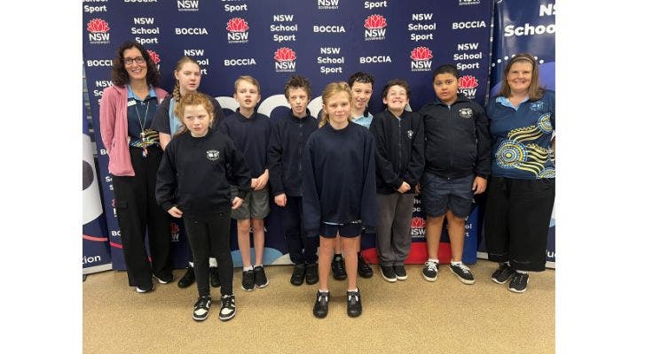 photo os students that have played Boccia with teachers